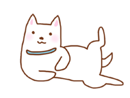 My lovely white dog Aru sticker #521802