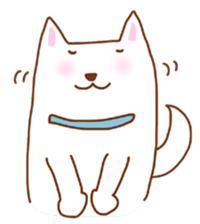 My lovely white dog Aru sticker #521804