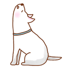 My lovely white dog Aru sticker #521807
