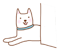 My lovely white dog Aru sticker #521810