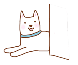 My lovely white dog Aru sticker #521810