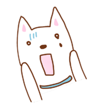My lovely white dog Aru sticker #521822