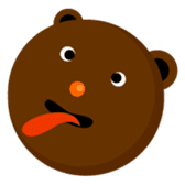Round Face Brown Beast sticker #521839