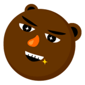 Round Face Brown Beast sticker #521841