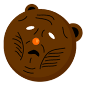 Round Face Brown Beast sticker #521846