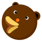 Round Face Brown Beast sticker #521847