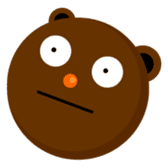 Round Face Brown Beast sticker #521851