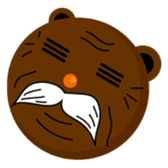 Round Face Brown Beast sticker #521854