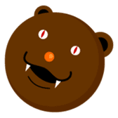 Round Face Brown Beast sticker #521856