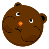 Round Face Brown Beast sticker #521857