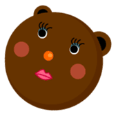 Round Face Brown Beast sticker #521859