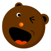 Round Face Brown Beast sticker #521864