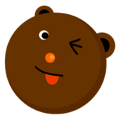 Round Face Brown Beast sticker #521872