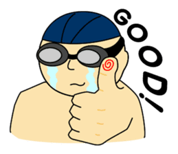 Daily life of the swimmer sticker #521919