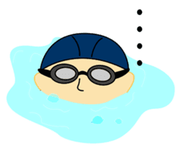 Daily life of the swimmer sticker #521921