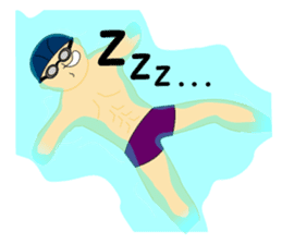 Daily life of the swimmer sticker #521923