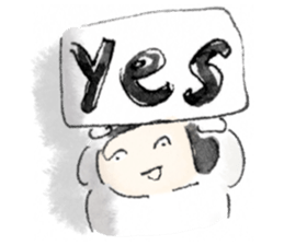 The boy with bobbed hair. sticker #521981