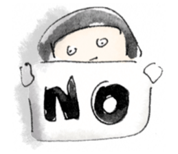 The boy with bobbed hair. sticker #521982