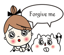 Miss MODAN & White English ver. sticker #525059