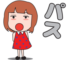 Girl society stamp sticker #525086