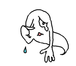 A ghost and skeleton sticker #525516