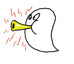 A ghost and skeleton sticker #525533