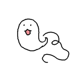 A ghost and skeleton sticker #525539