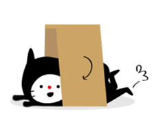 Corrugated cardboard cat sticker #526244