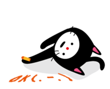 Corrugated cardboard cat sticker #526252