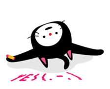 Corrugated cardboard cat sticker #526254