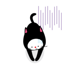 Corrugated cardboard cat sticker #526257