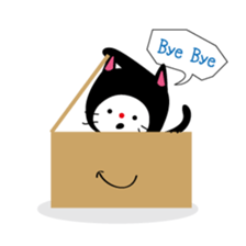 Corrugated cardboard cat sticker #526261