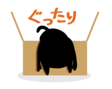 Corrugated cardboard cat sticker #526281