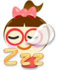 Girl with red glasses sticker #526618