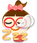Girl with red glasses sticker #526618