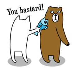 TOFU -White Cat- in English sticker #526690