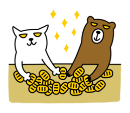 TOFU -White Cat- in English sticker #526696