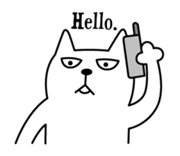 TOFU -White Cat- in English sticker #526698