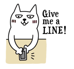 TOFU -White Cat- in English sticker #526700