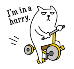 TOFU -White Cat- in English sticker #526702