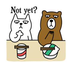 TOFU -White Cat- in English sticker #526706