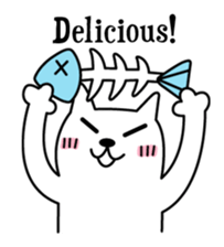 TOFU -White Cat- in English sticker #526714