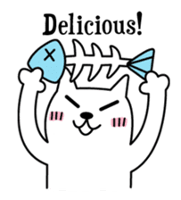 TOFU -White Cat- in English sticker #526714