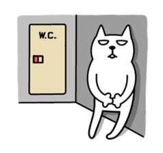 TOFU -White Cat- in English sticker #526716