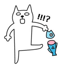 TOFU -White Cat- in English sticker #526717
