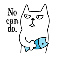 TOFU -White Cat- in English sticker #526719