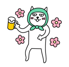 TOFU -White Cat- in English sticker #526721