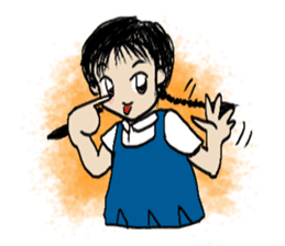 Pimkwan - Happy girl sticker #527025