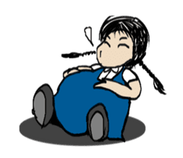 Pimkwan - Happy girl sticker #527041