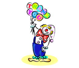 Clown & enjoyable friends sticker #527251